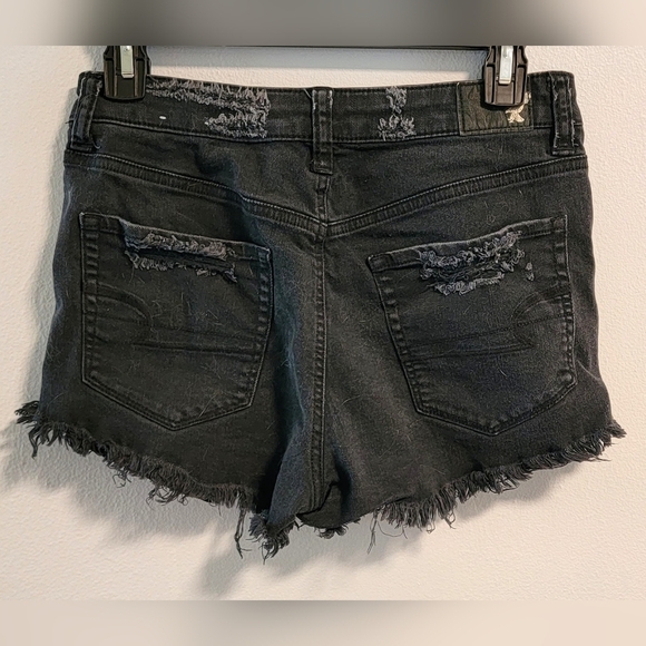 American Eagle Vintage Hi-rise Festival Mini Short Shorts Destroyed Distressed 4 - Picture 2 of 7